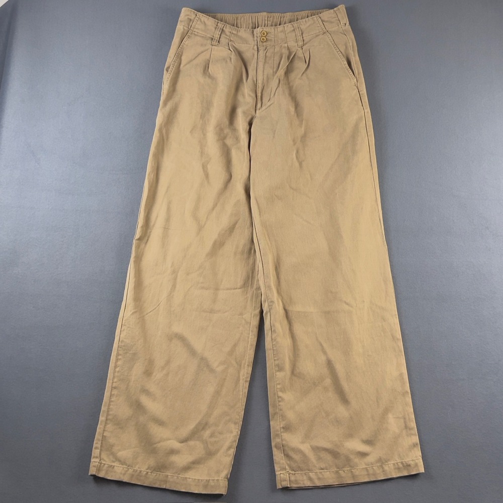 Quince Drapey Twill Pleated Trouser Baywood Tan Wide Leg Pants LB52312-DKBIZ01 8